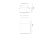 Bellis Modulares Sofa Einzelmodul Chaise Longue Links mit 3D-Stoff (Son15) in Espresso, 155x94 cm – Bild 1