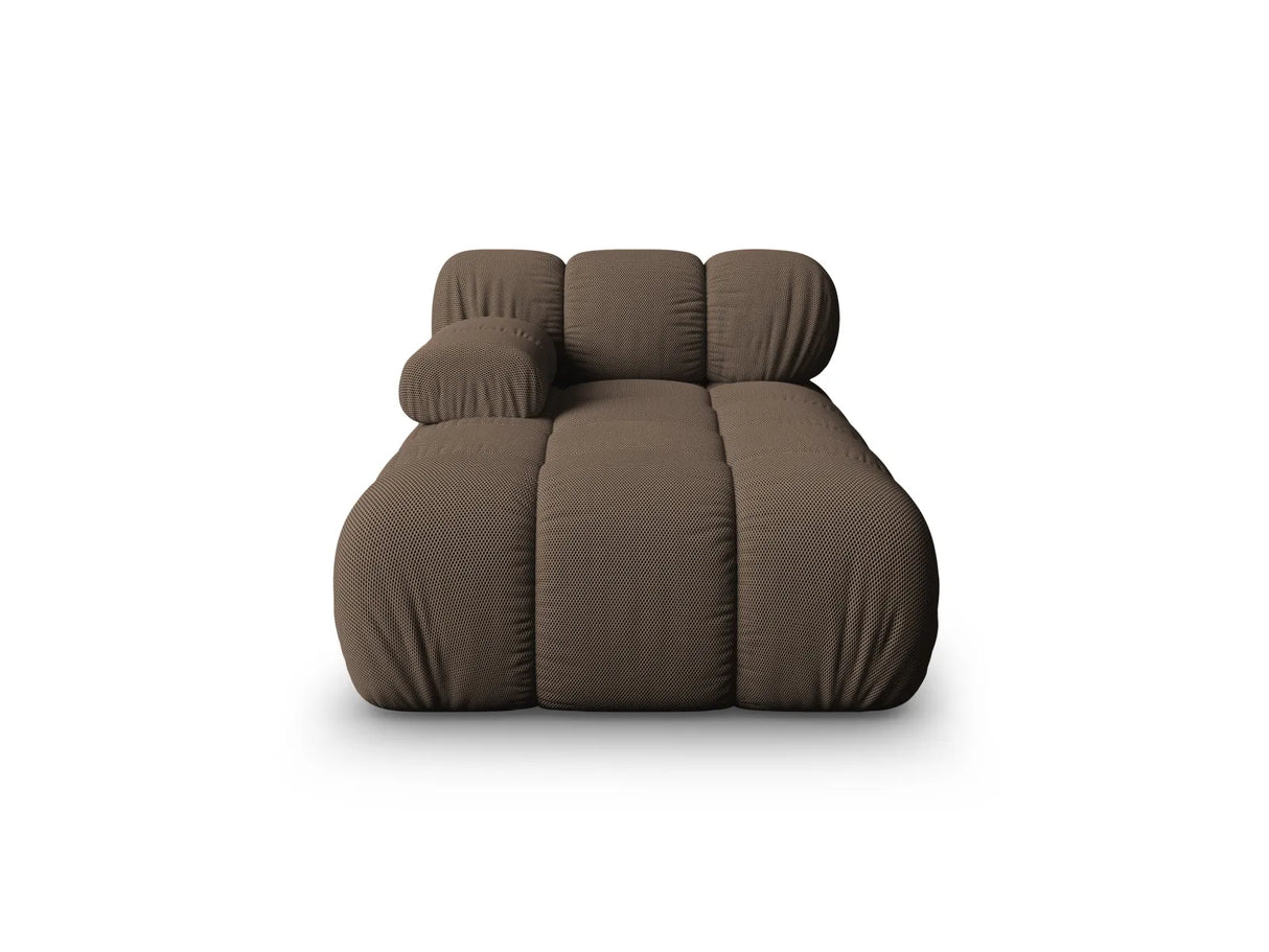 Bellis Modulares Sofa Einzelmodul Chaise Longue Links mit 3D-Stoff (Son40) in Braun, 155x94 cm – Bild 1