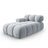 Bellis Modulares Sofa Einzelmodul Chaise Longue Links mit Samt-Stoff (Blu06) in Hellblau, 155x94 cm – Bild 2
