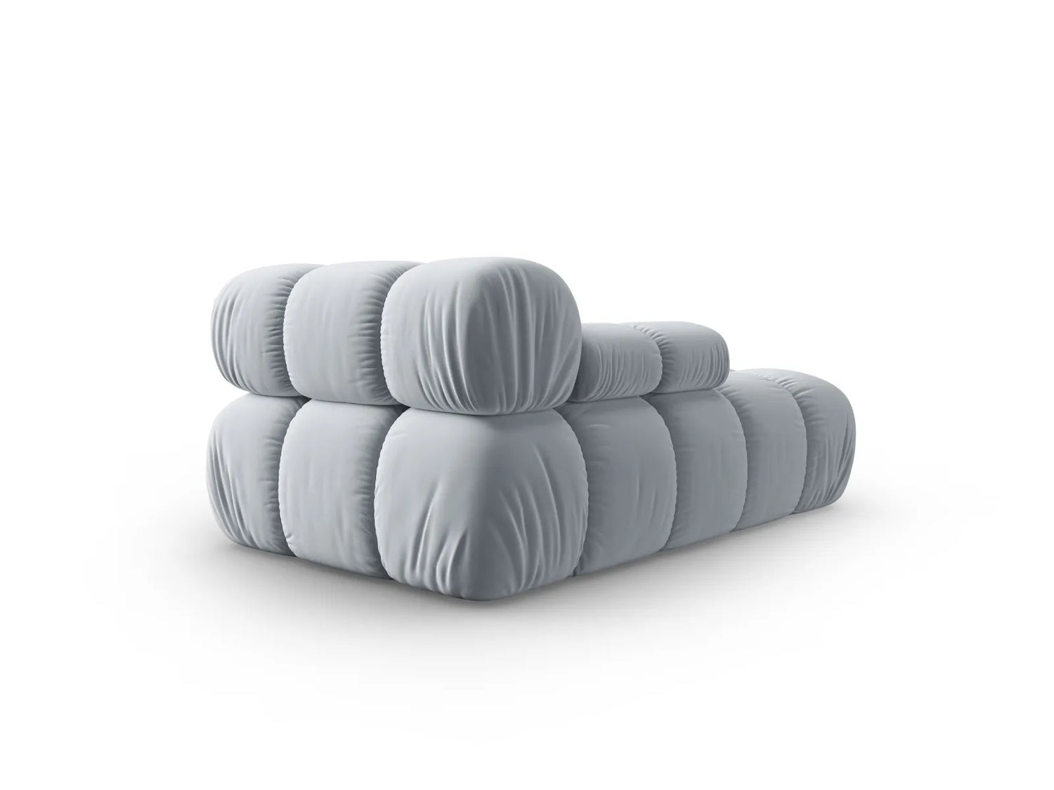 Bellis Modulares Sofa Einzelmodul Chaise Longue Links mit Samt-Stoff (Blu06) in Hellblau, 155x94 cm – Bild 3