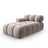 Bellis Modulares Sofa Einzelmodul Chaise Longue Links mit Samt-Stoff (Blu40) in Cappuccino, 155x94 cm – Bild 2