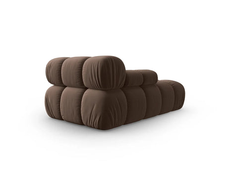 Bellis Modulares Sofa Einzelmodul Chaise Longue Links mit Samt-Stoff (Blu48) in Dunkelbraun, 155x94 cm – Bild 3
