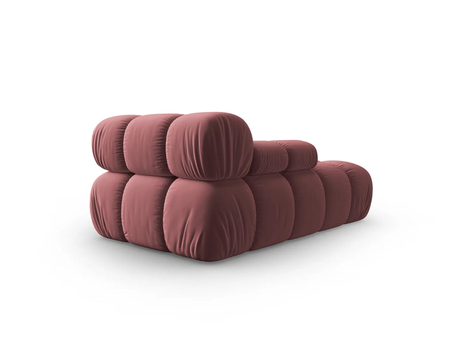 Bellis Modulares Sofa Einzelmodul Chaise Longue Links mit Samt-Stoff (Blu52) in Rosa, 155x94 cm – Bild 3