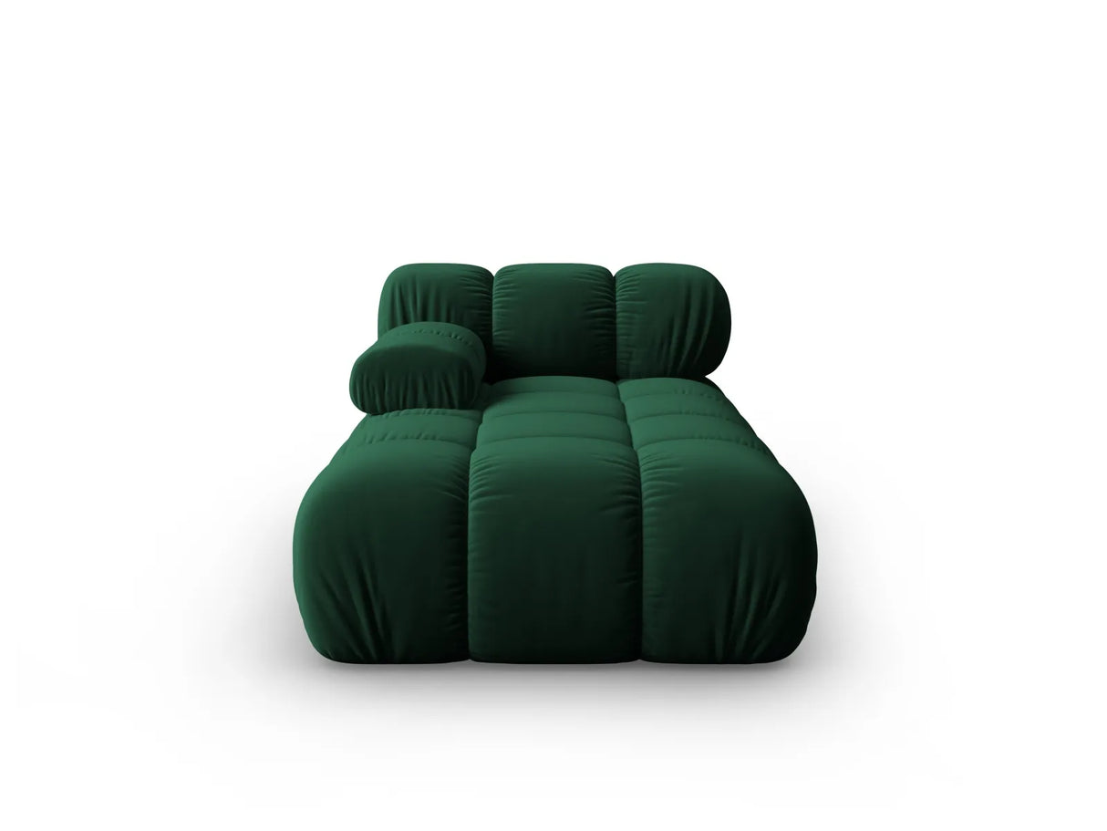 Bellis Modulares Sofa Einzelmodul Chaise Longue Links mit Samt-Stoff (Blu78) in Flaschengrün, 155x94 cm – Bild 1