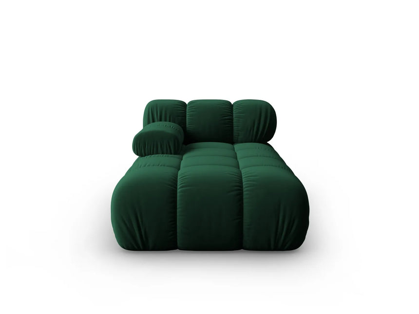 Bellis Modulares Sofa Einzelmodul Chaise Longue Links mit Samt-Stoff (Blu78) in Flaschengrün, 155x94 cm – Bild 1