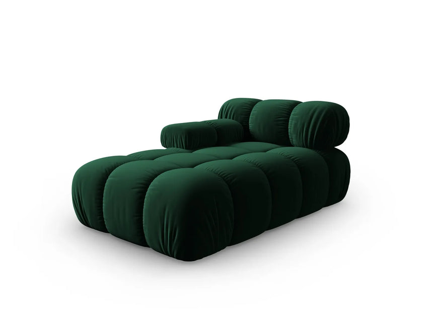 Bellis Modulares Sofa Einzelmodul Chaise Longue Links mit Samt-Stoff (Blu78) in Flaschengrün, 155x94 cm – Bild 2