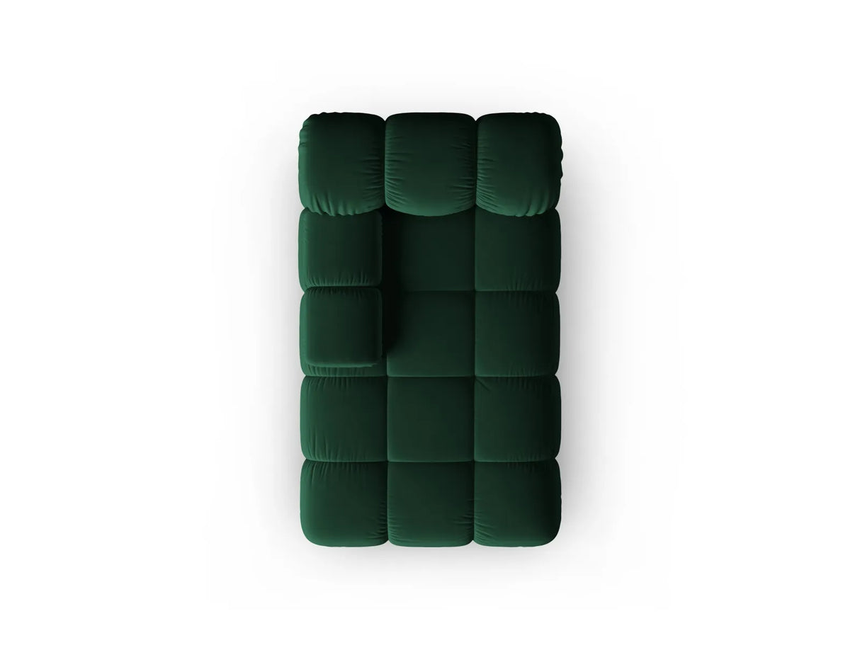 Bellis Modulares Sofa Einzelmodul Chaise Longue Links mit Samt-Stoff (Blu78) in Flaschengrün, 155x94 cm – Bild 4