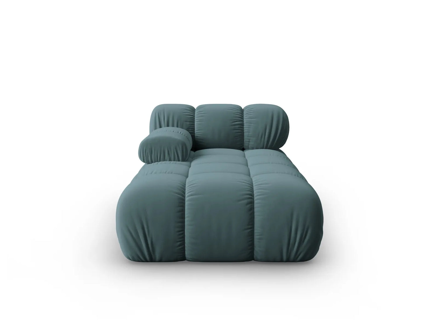 Bellis Modulares Sofa Einzelmodul Chaise Longue Links mit Samt-Stoff (Blu85) in Türkis, 155x94 cm – Bild 1