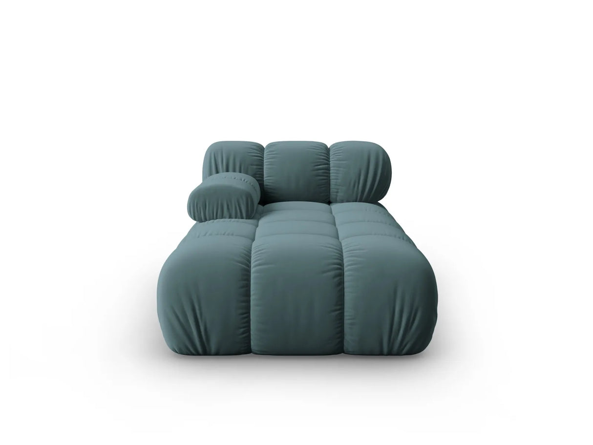 Bellis Modulares Sofa Einzelmodul Chaise Longue Links mit Samt-Stoff (Blu85) in Türkis, 155x94 cm – Bild 1