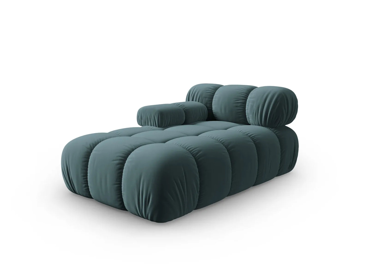 Bellis Modulares Sofa Einzelmodul Chaise Longue Links mit Samt-Stoff (Blu85) in Türkis, 155x94 cm – Bild 2