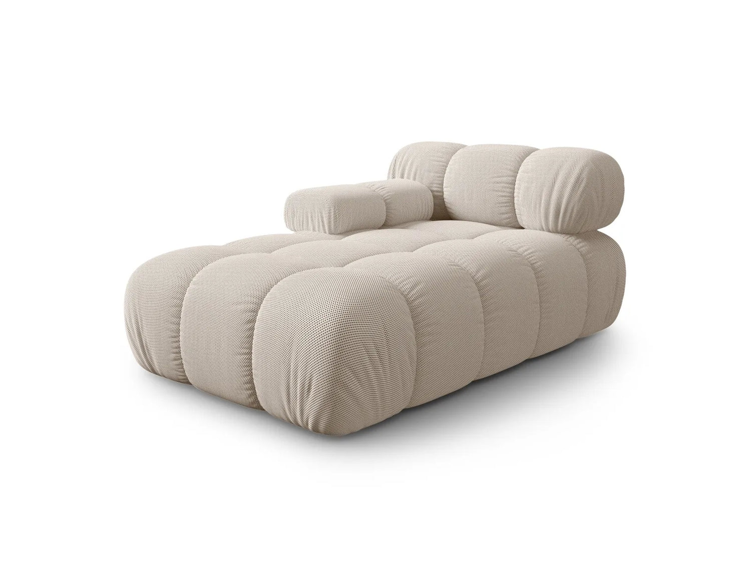 Bellis Modulares Sofa Einzelmodul Chaise Longue Links mit Samtbezug oder 3D-Stoff, 155x94 cm – Bild 2