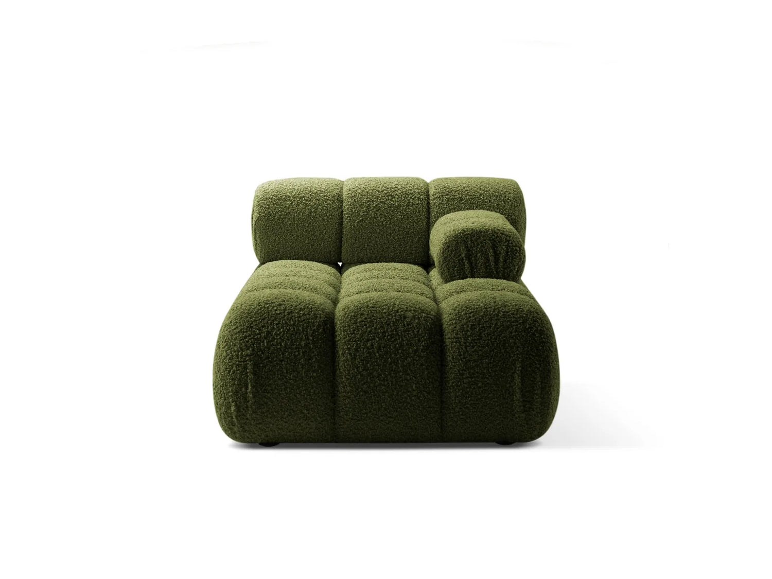 Bellis Modulares Sofa Einzelmodul Chaise Longue Rechts 155x94 cm mit Boucle-Polsterung (Rolf14) in Grün – Bild 1