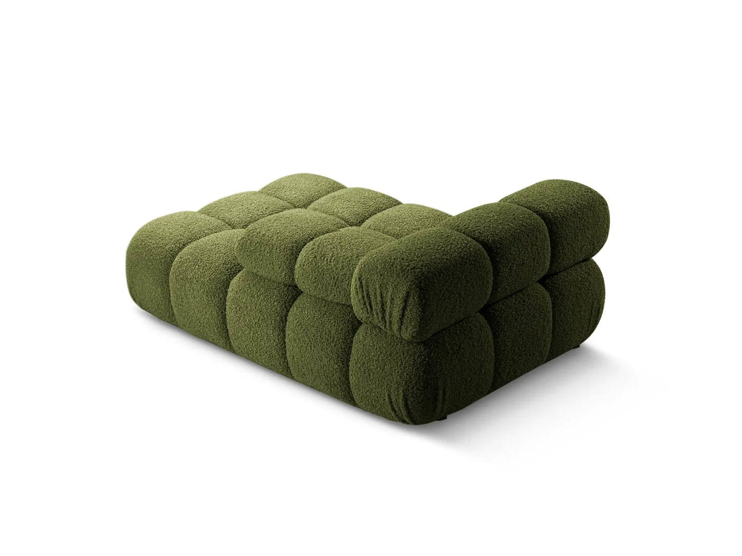 Bellis Modulares Sofa Einzelmodul Chaise Longue Rechts 155x94 cm mit Boucle-Polsterung (Rolf14) in Grün – Bild 4