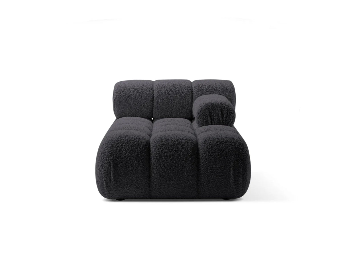 Bellis Modulares Sofa Einzelmodul Chaise Longue Rechts 155x94 cm mit Boucle-Polsterung (Rolf8) in Graphit – Bild 1