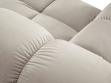 Bellis Modulares Sofa Einzelmodul Chaise Longue Rechts mit Samt-Stoff (Blu30) in Dunkelbeige, 155x94 cm – Bild 5