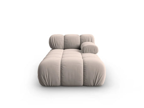 Bellis Modulares Sofa Einzelmodul Chaise Longue Rechts mit Samt-Stoff (Blu40) in Cappuccino, 155x94 cm – Bild 1