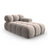Bellis Modulares Sofa Einzelmodul Chaise Longue Rechts mit Samt-Stoff (Blu40) in Cappuccino, 155x94 cm – Bild 2