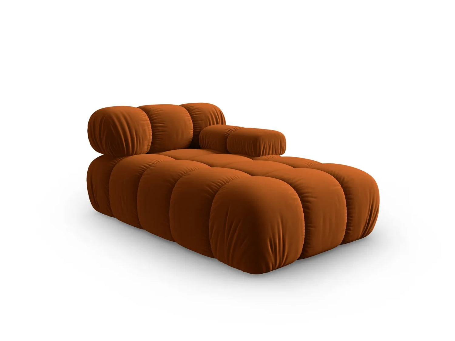 Bellis Modulares Sofa Einzelmodul Chaise Longue Rechts mit Samt-Stoff (Blu4215) in Terrakotta, 155x94 cm – Bild 3