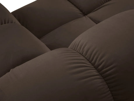 Bellis Modulares Sofa Einzelmodul Chaise Longue Rechts mit Samt-Stoff (Blu48) in Dunkelbraun, 155x94 cm – Bild 4