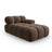 Bellis Modulares Sofa Einzelmodul Chaise Longue Rechts mit Samt-Stoff (Blu48) in Dunkelbraun, 155x94 cm – Bild 7