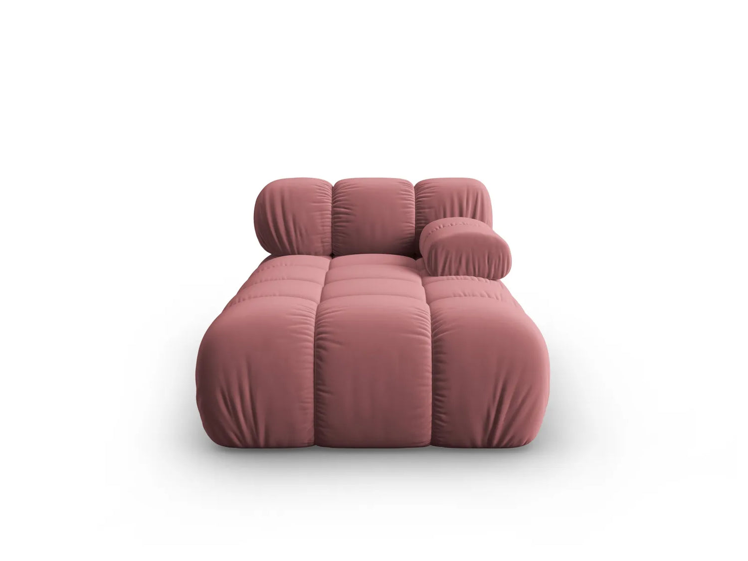 Bellis Modulares Sofa Einzelmodul Chaise Longue Rechts mit Samt-Stoff (Blu52) in Rosa, 155x94 cm – Bild 1