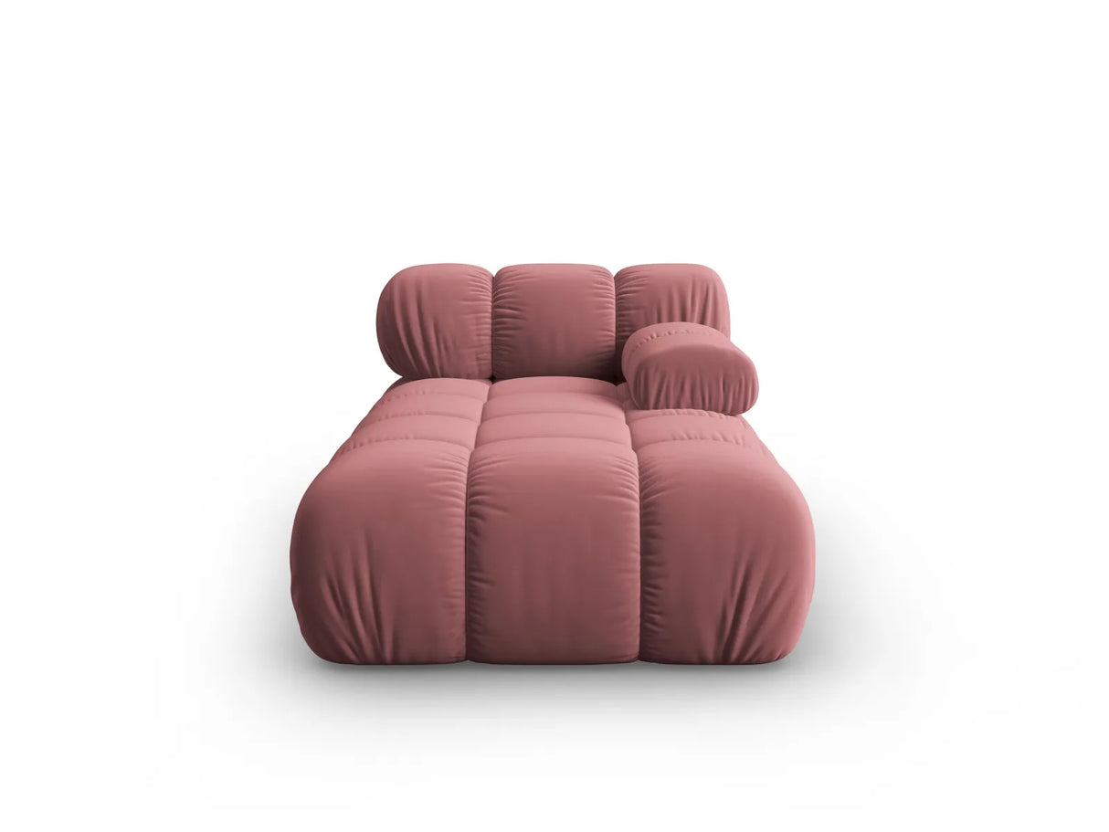 Bellis Modulares Sofa Einzelmodul Chaise Longue Rechts mit Samt-Stoff (Blu52) in Rosa, 155x94 cm – Bild 1