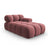 Bellis Modulares Sofa Einzelmodul Chaise Longue Rechts mit Samt-Stoff (Blu52) in Rosa, 155x94 cm – Bild 2