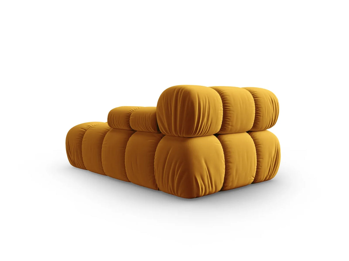 Bellis Modulares Sofa Einzelmodul Chaise Longue Rechts mit Samt-Stoff (Blu68) in Gelb, 155x94 cm – Bild 3