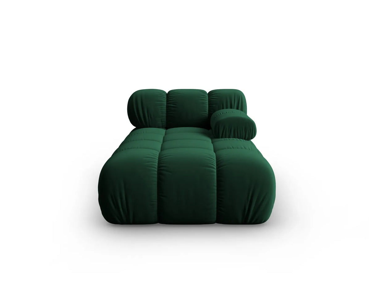 Bellis Modulares Sofa Einzelmodul Chaise Longue Rechts mit Samt-Stoff (Blu78) in Flaschengrün, 155x94 cm – Bild 1