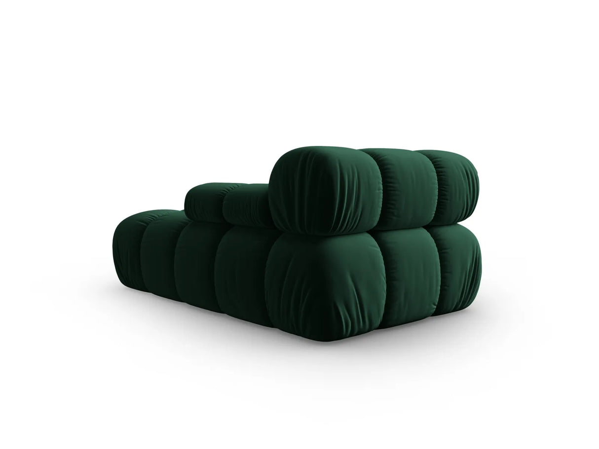 Bellis Modulares Sofa Einzelmodul Chaise Longue Rechts mit Samt-Stoff (Blu78) in Flaschengrün, 155x94 cm – Bild 3