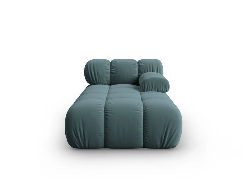 Bellis Modulares Sofa Einzelmodul Chaise Longue Rechts mit Samt-Stoff (Blu85) in Türkis, 155x94 cm – Bild 1
