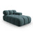 Bellis Modulares Sofa Einzelmodul Chaise Longue Rechts mit Samt-Stoff (Blu85) in Türkis, 155x94 cm – Bild 2