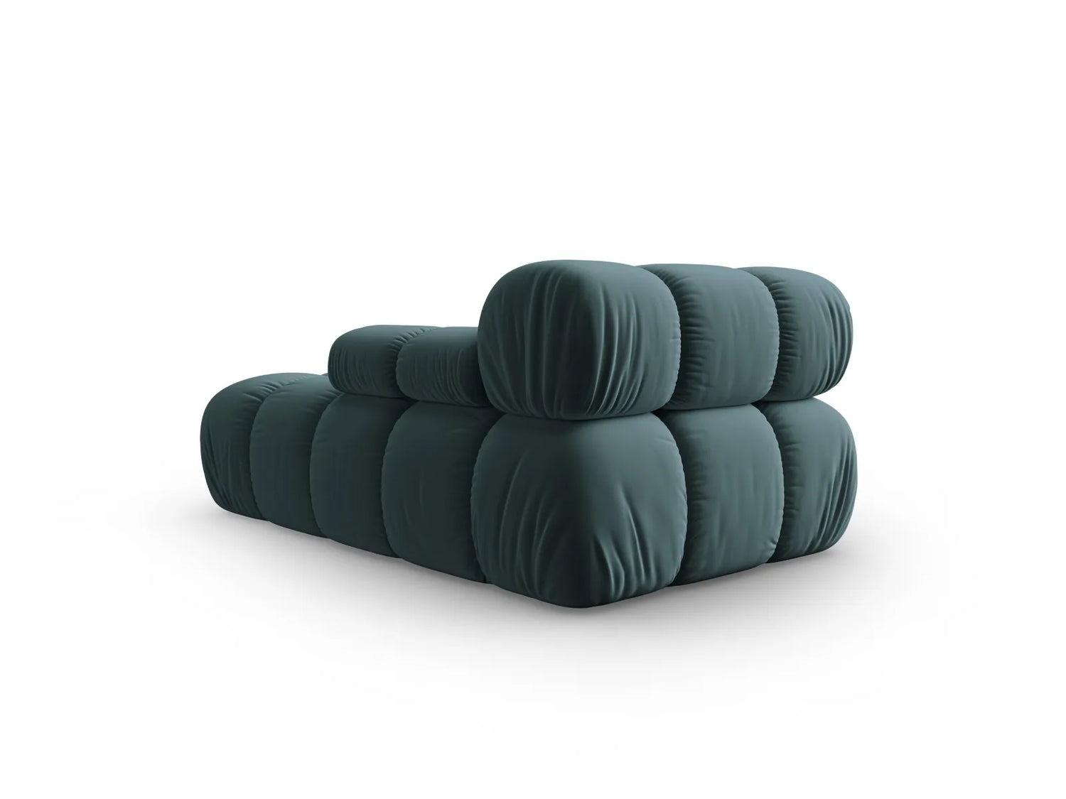 Bellis Modulares Sofa Einzelmodul Chaise Longue Rechts mit Samt-Stoff (Blu85) in Türkis, 155x94 cm – Bild 3