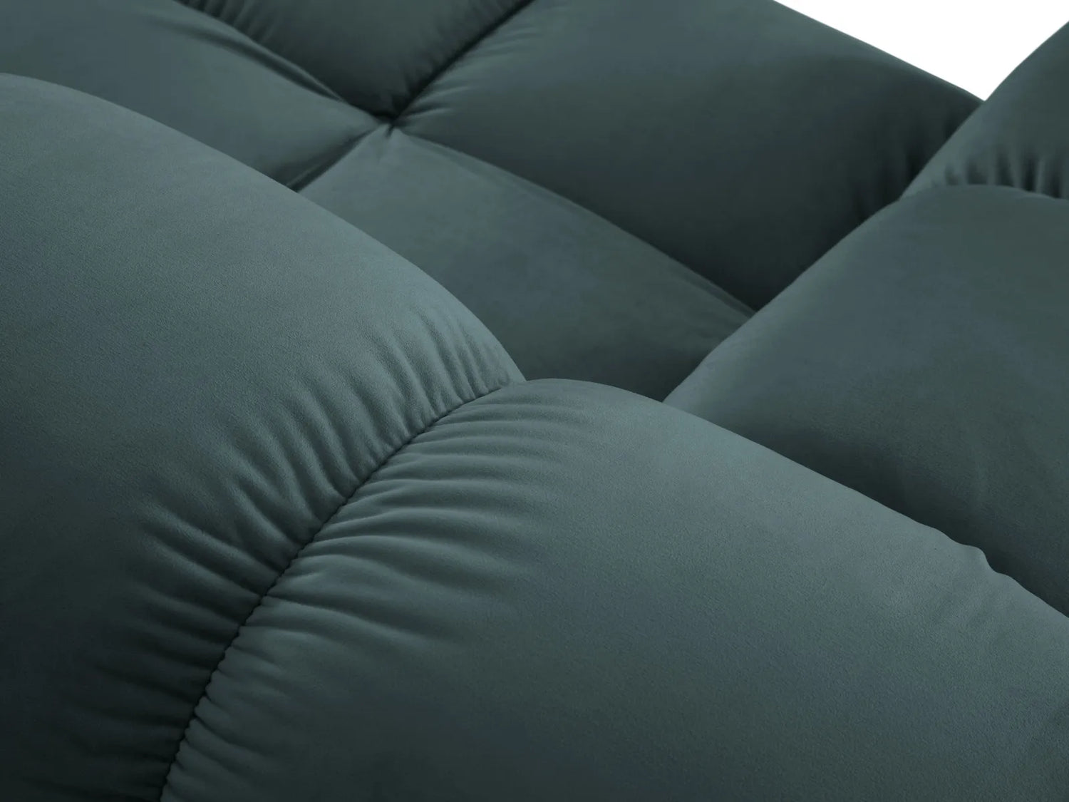 Bellis Modulares Sofa Einzelmodul Chaise Longue Rechts mit Samt-Stoff (Blu85) in Türkis, 155x94 cm – Bild 5