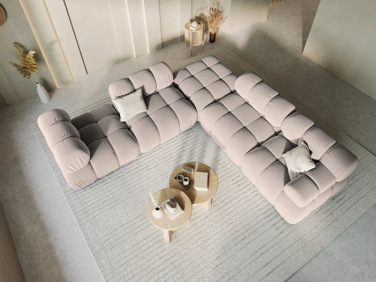 Bellis Modulares Sofa Einzelmodul in Samt-Stoff (Blu40), Cappuccino, 94 cm – Bild 2