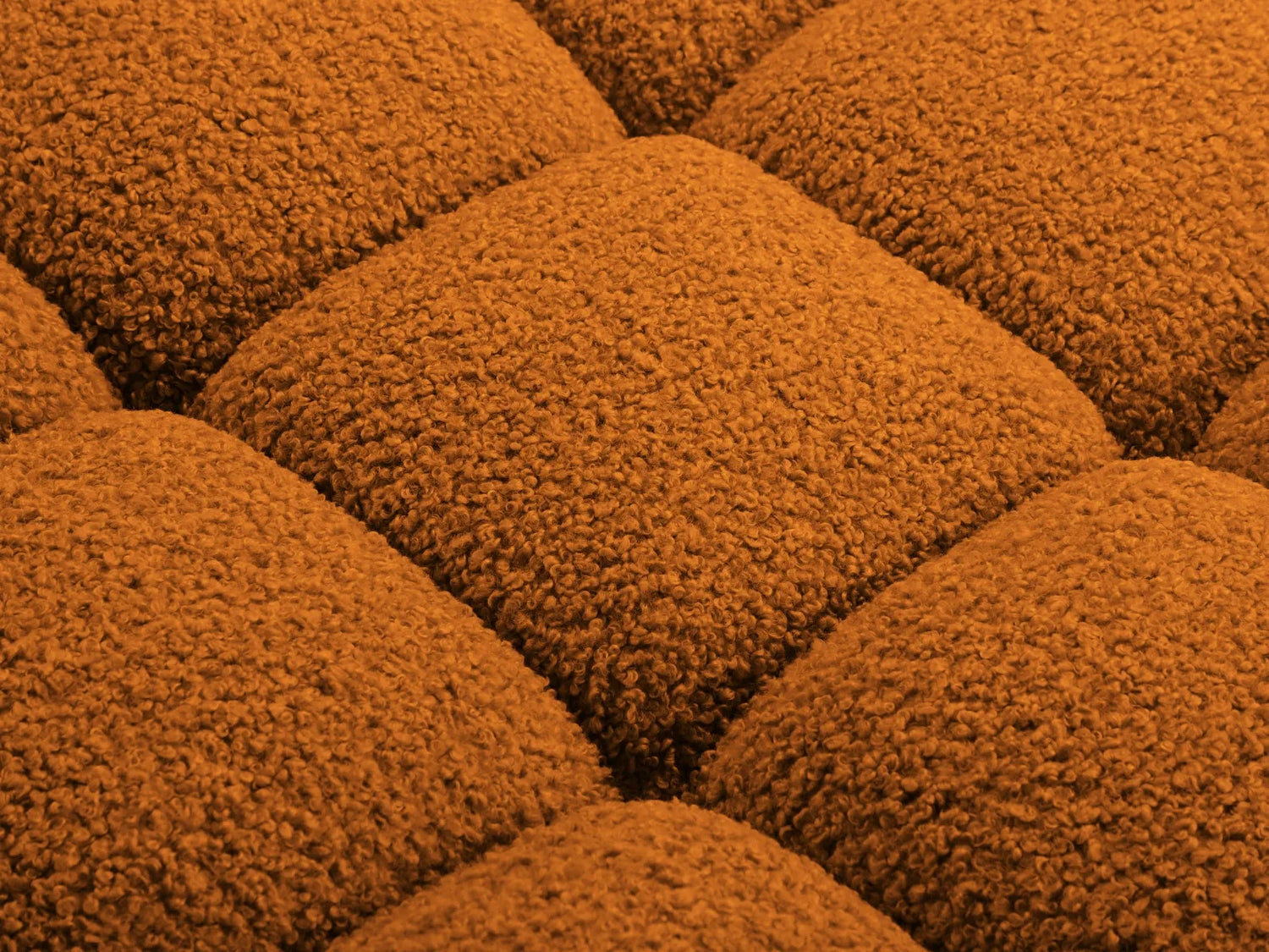 Bellis Modulares Sofa Einzelmodul Pouf 94cm aus Boucle-Stoff (Rolf10) in Ziegel – Bild 1