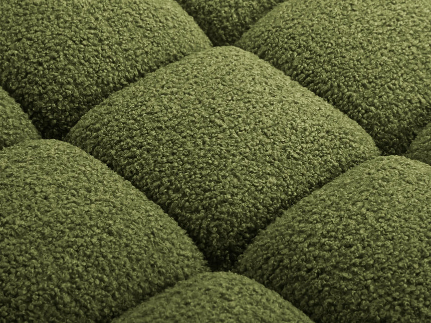 Bellis Modulares Sofa Einzelmodul Pouf 94cm aus Boucle-Stoff (Rolf14) in Grün – Bild 3