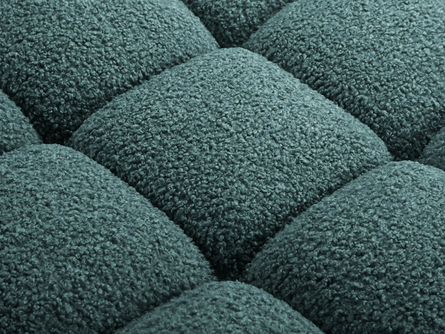Bellis Modulares Sofa Einzelmodul Pouf 94cm aus Boucle-Stoff (Rolf17) in Petrol – Bild 1