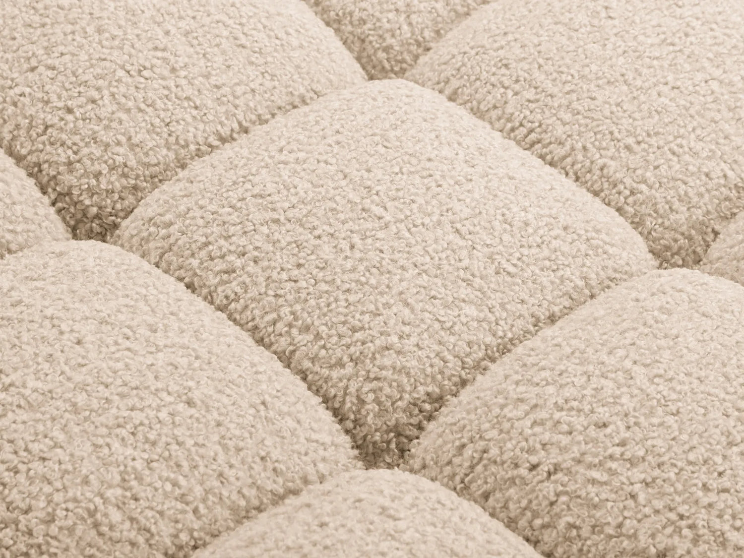 Bellis Modulares Sofa Einzelmodul Pouf 94cm aus Boucle-Stoff (Rolf2) in Sand – Bild 3