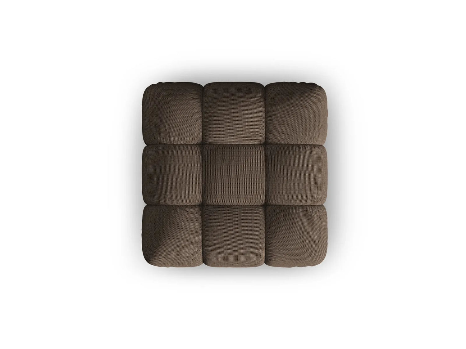 Bellis Modulares Sofa Einzelmodul Pouf mit 3D-Stoff (Son40) in Braun, 94 cm – Bild 4