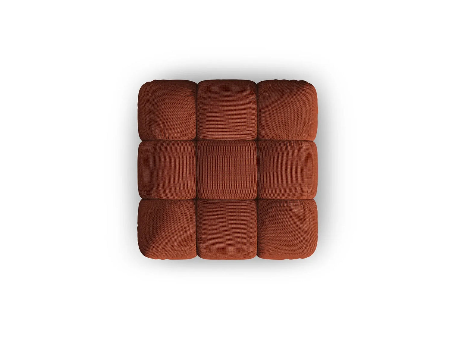 Bellis Modulares Sofa Einzelmodul Pouf mit 3D-Stoff (Son44) in Ziegel, 94 cm – Bild 2