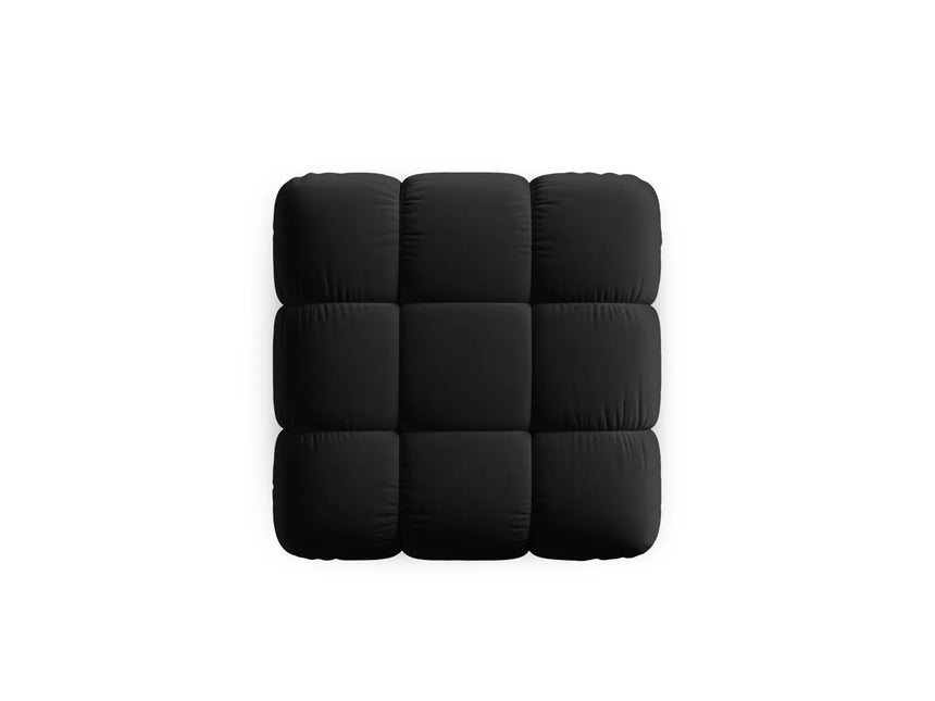 Bellis Modulares Sofa Einzelmodul Pouf mit Samt-Stoff (Blu19) in Schwarz, 94 cm – Bild 3