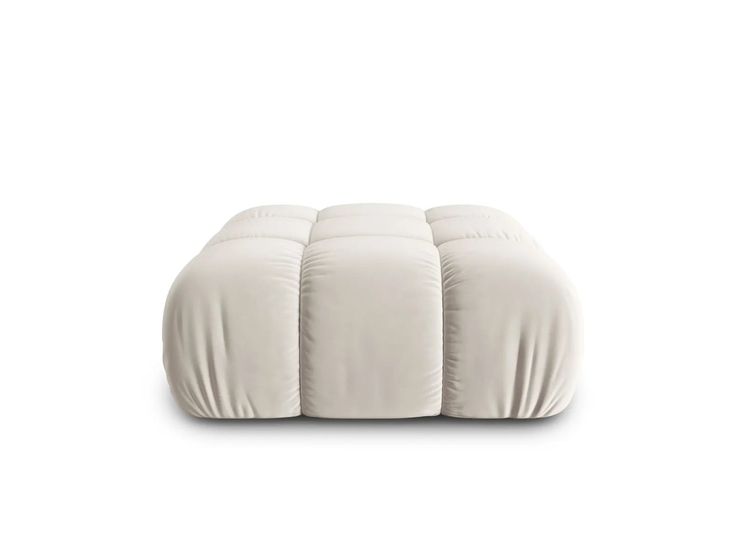 Bellis Modulares Sofa Einzelmodul Pouf mit Samt-Stoff (Blu30) in Dunkelbeige, 94 cm – Bild 1