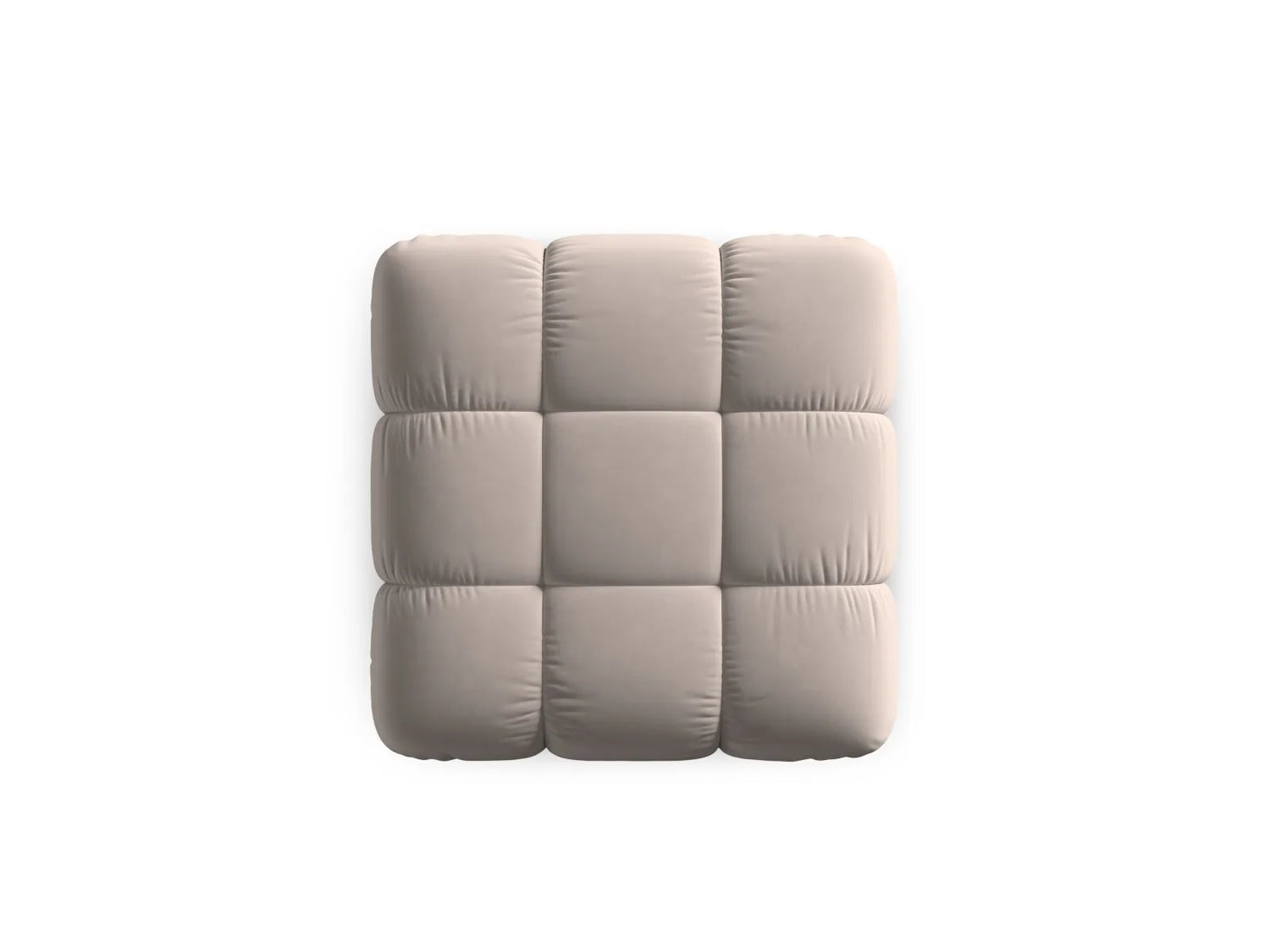Bellis Modulares Sofa Einzelmodul Pouf mit Samt-Stoff (Blu40) in Cappuccino, 94 cm – Bild 4