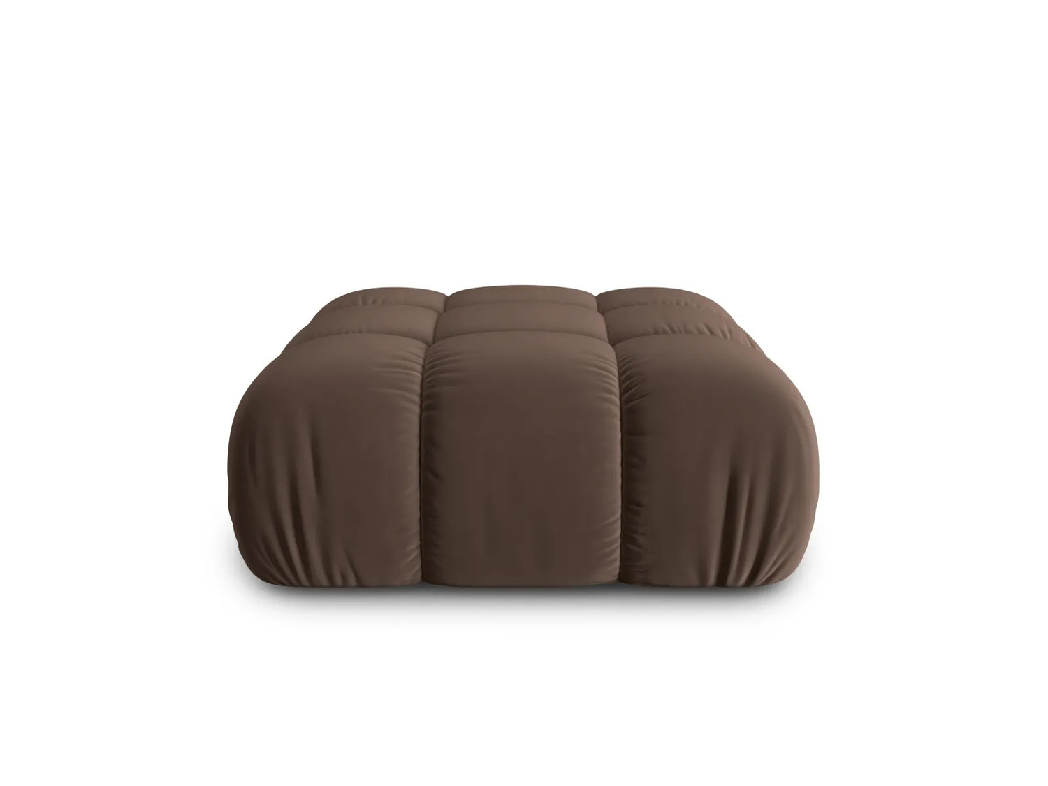 Bellis Modulares Sofa Einzelmodul Pouf mit Samt-Stoff (Blu48) in Dunkelbraun, 94 cm – Bild 1