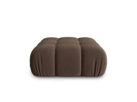 Bellis Modulares Sofa Einzelmodul Pouf mit Samt-Stoff (Blu48) in Dunkelbraun, 94 cm – Bild 1
