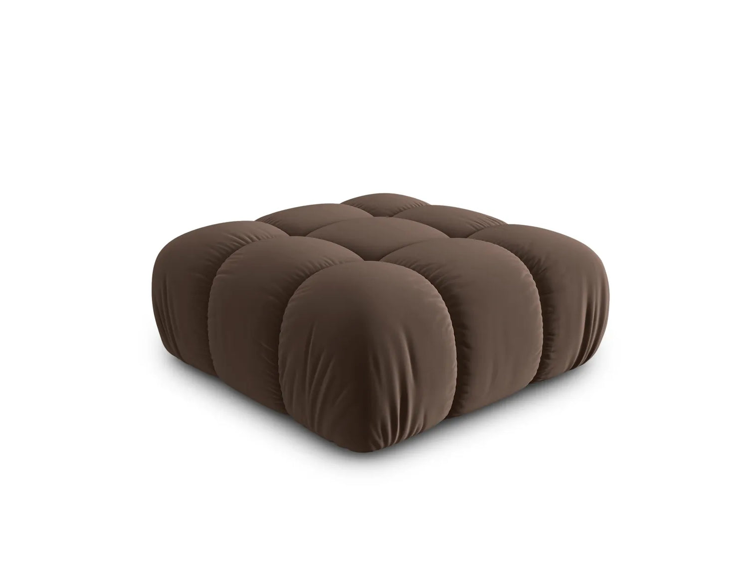 Bellis Modulares Sofa Einzelmodul Pouf mit Samt-Stoff (Blu48) in Dunkelbraun, 94 cm – Bild 2