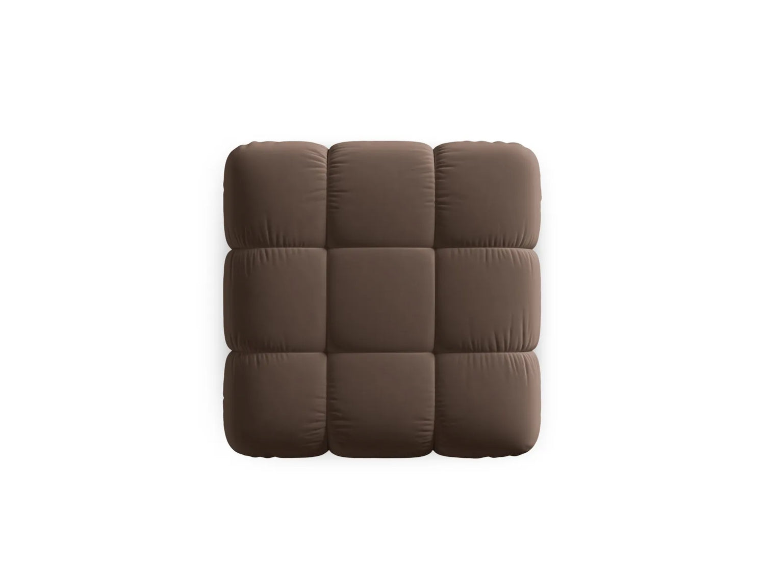 Bellis Modulares Sofa Einzelmodul Pouf mit Samt-Stoff (Blu48) in Dunkelbraun, 94 cm – Bild 3