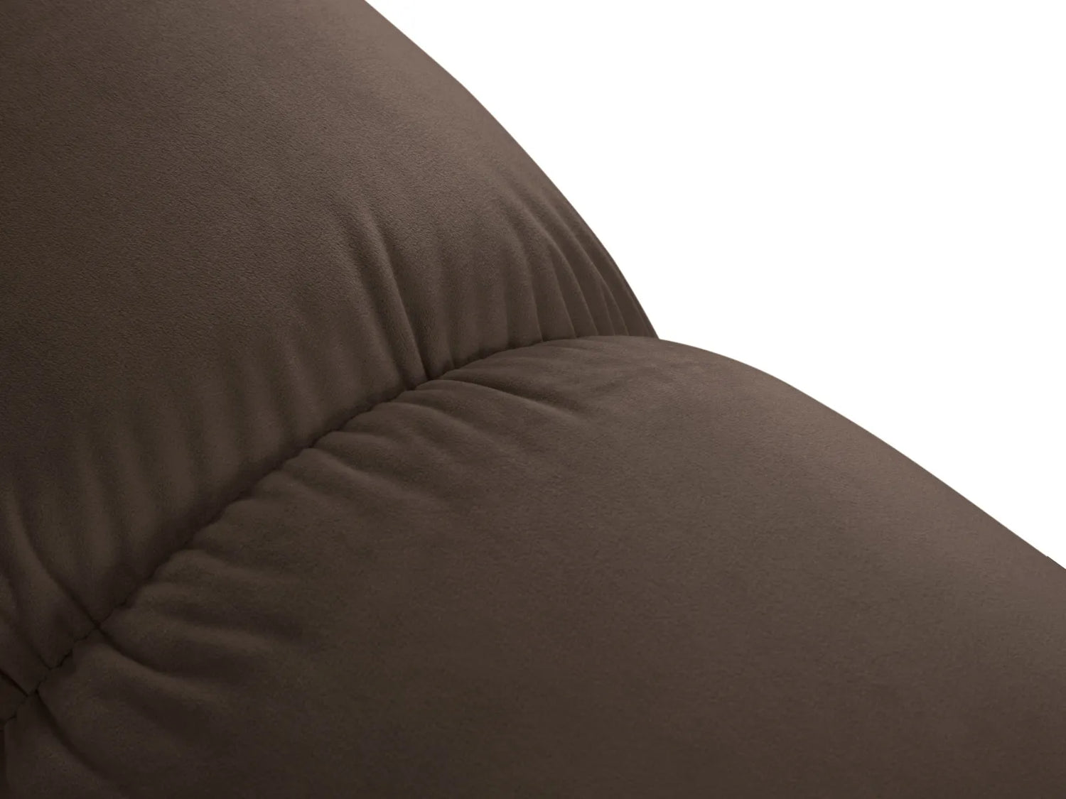 Bellis Modulares Sofa Einzelmodul Pouf mit Samt-Stoff (Blu48) in Dunkelbraun, 94 cm – Bild 4