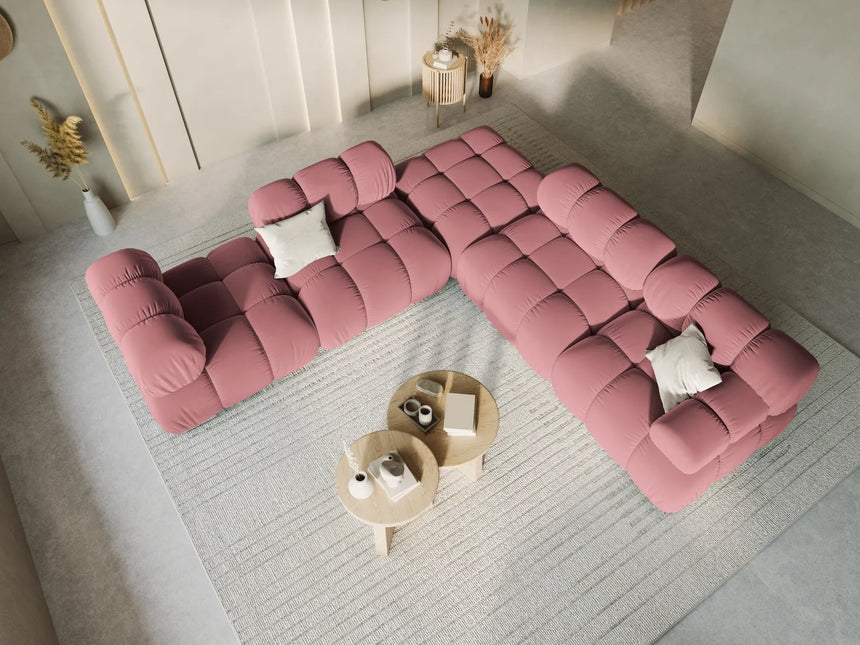 Bellis Modulares Sofa Einzelmodul Pouf mit Samt-Stoff (Blu52) in Rosa, 94 cm – Bild 2
